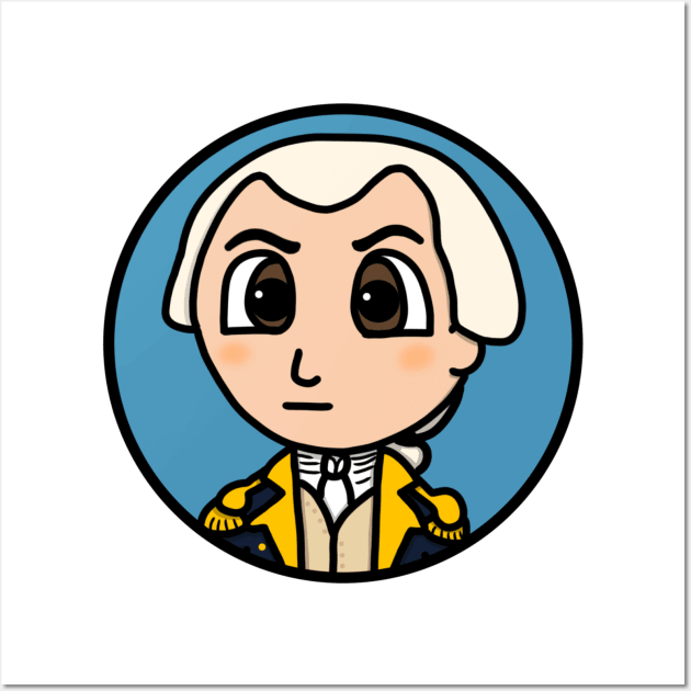 Patriot Portrait - Chibi Nathanael Greene (Large Version) Wall Art by Aeriskate